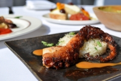 Crispy Portuguese Octopus: Jasmine Rice, Nori, Miso, Teriyaki
