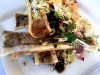Roasted Bone Marrow, Roast Beef and Herb Salad, Crispy Onions, Horseradish Vinaigrette